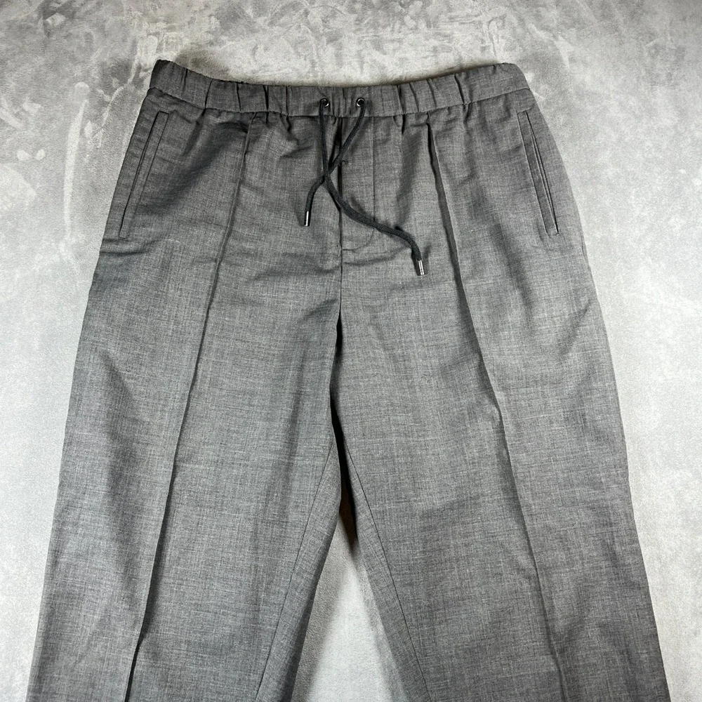 Polo Ralph Lauren Men's Relaxed Fit Gray Wool Blend Drawstring Pants Size Large